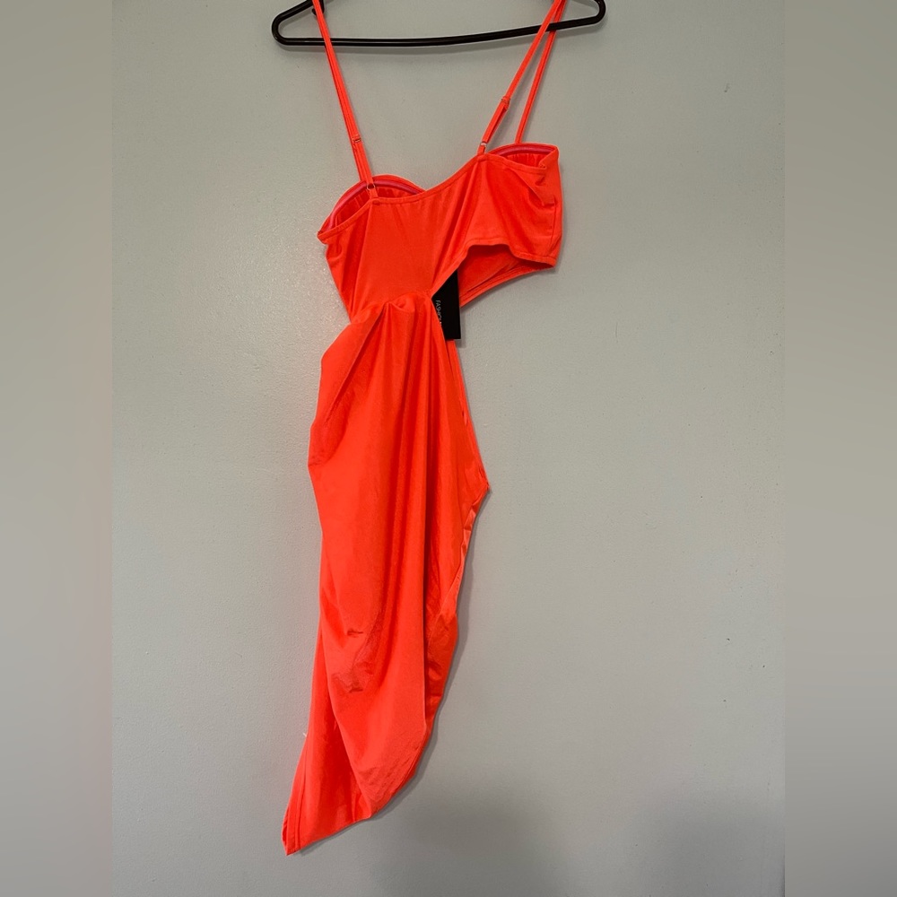 Neon orange mini dress - Picture 4 of 7